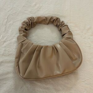 SHEIN Tan Hobo Bag with Ruched Design